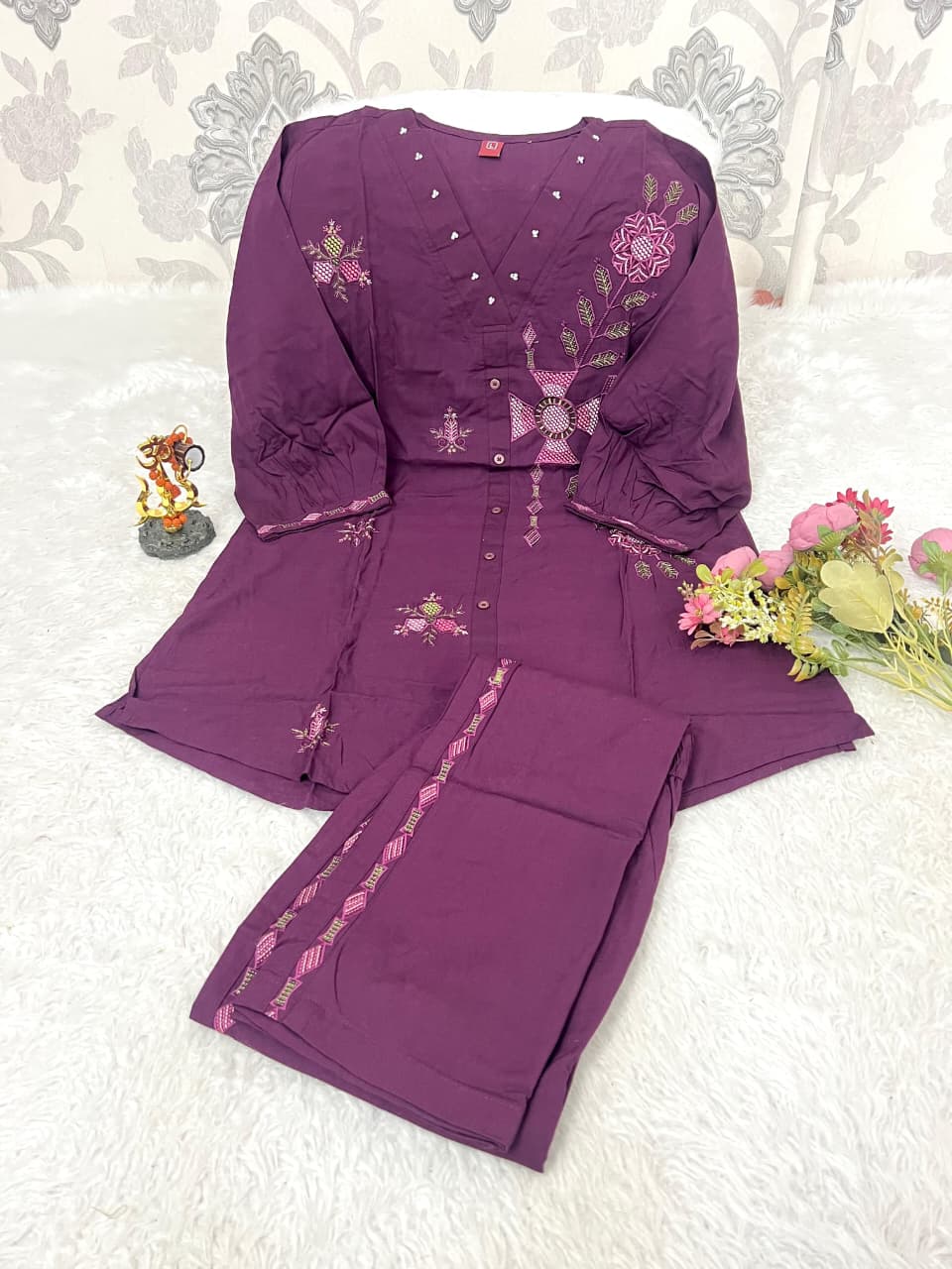 Premium Viscose Embroidered Co-Ord Set