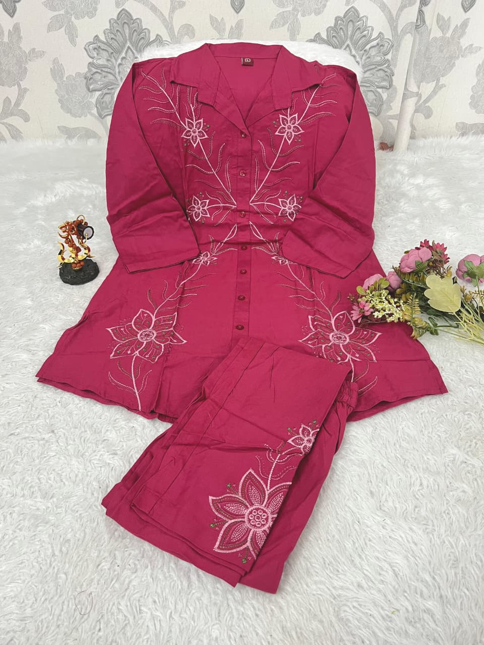 Premium Viscose Embroidered Co-Ord Set