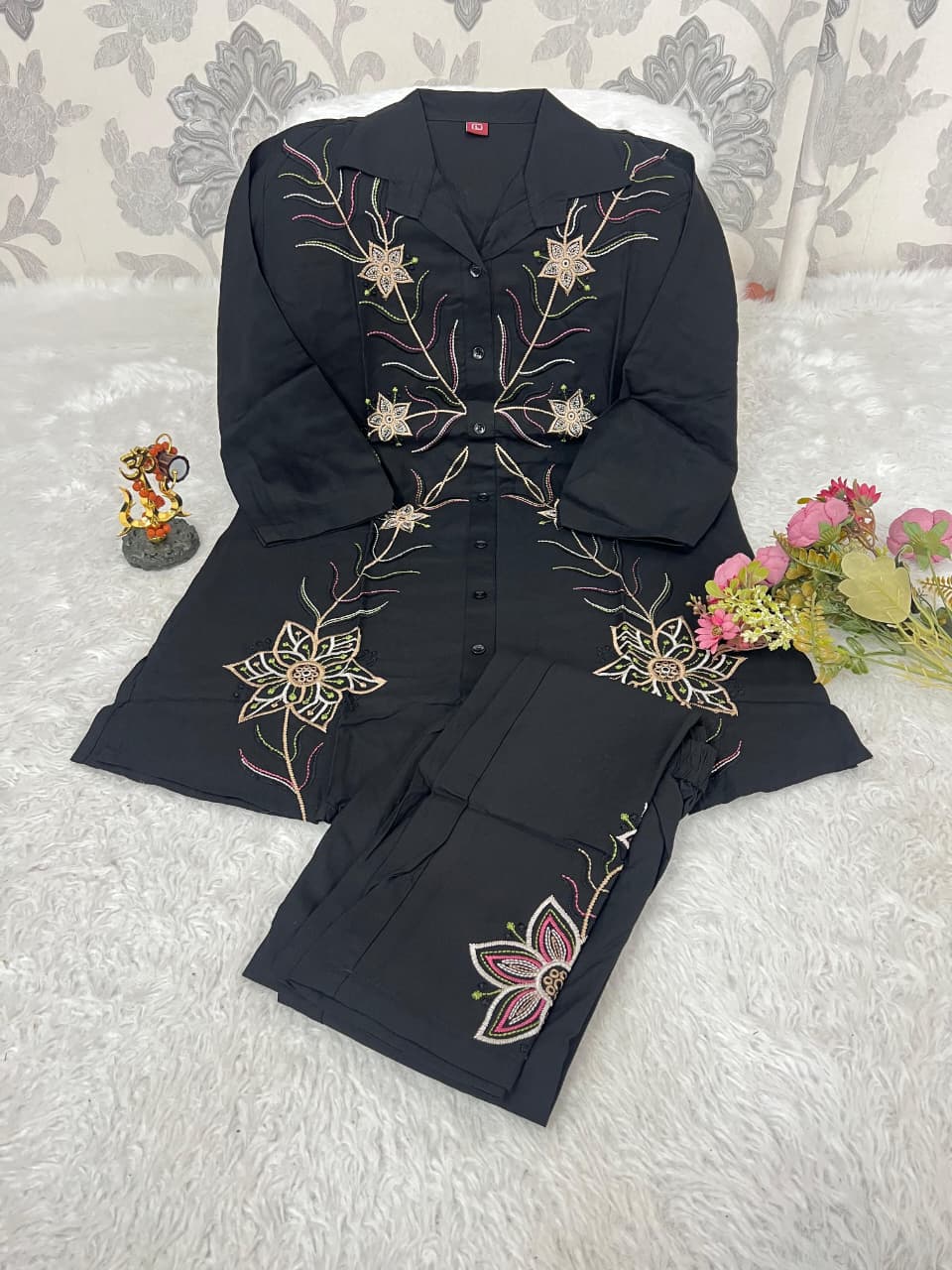 Premium Viscose Embroidered Co-Ord Set