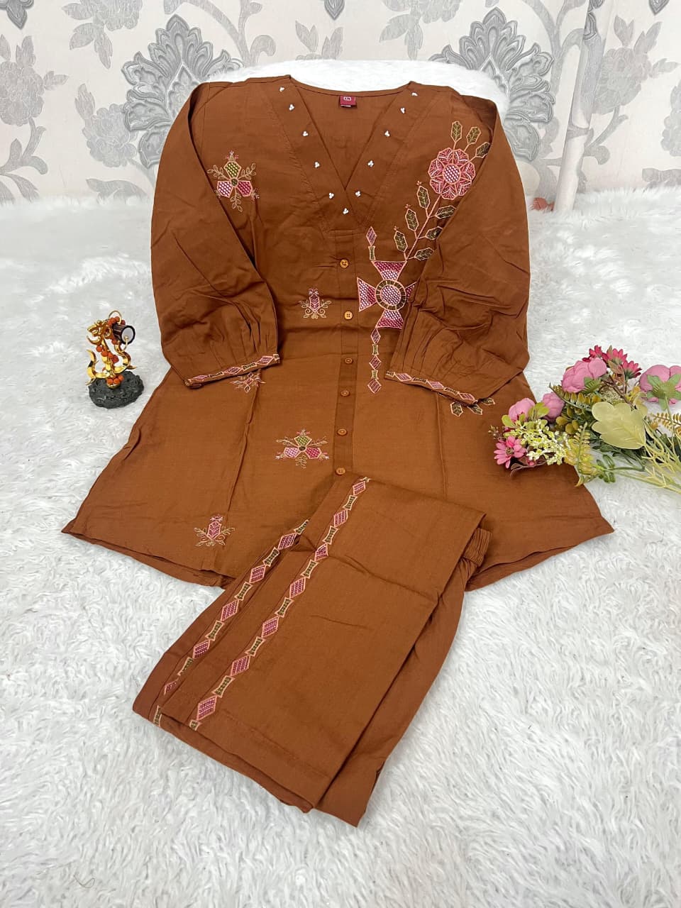 Premium Viscose Embroidered Co-Ord Set
