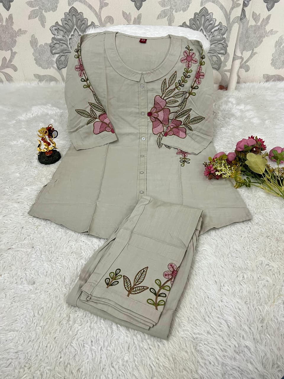 Premium Viscose Embroidered Co-Ord Set