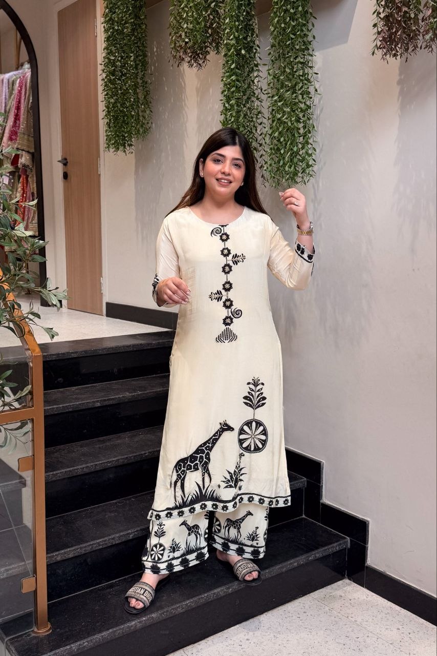 Premium Mulberry Silk Bagru Print Suit Set