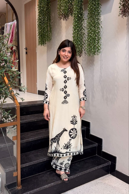 Premium Mulberry Silk Bagru Print Suit Set