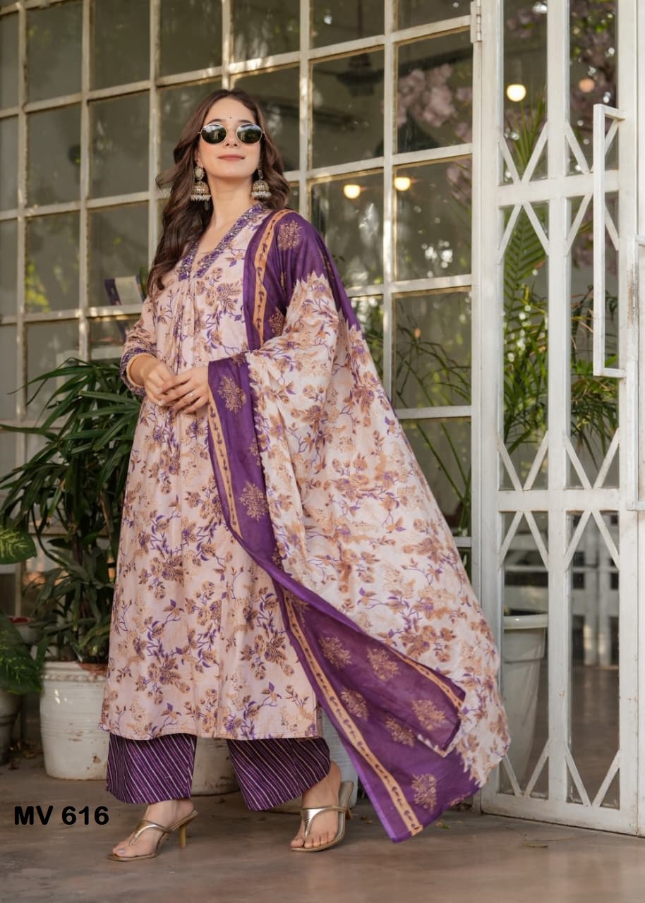 Pure Cotton Printed Suit Set with Chanderi Dupatta