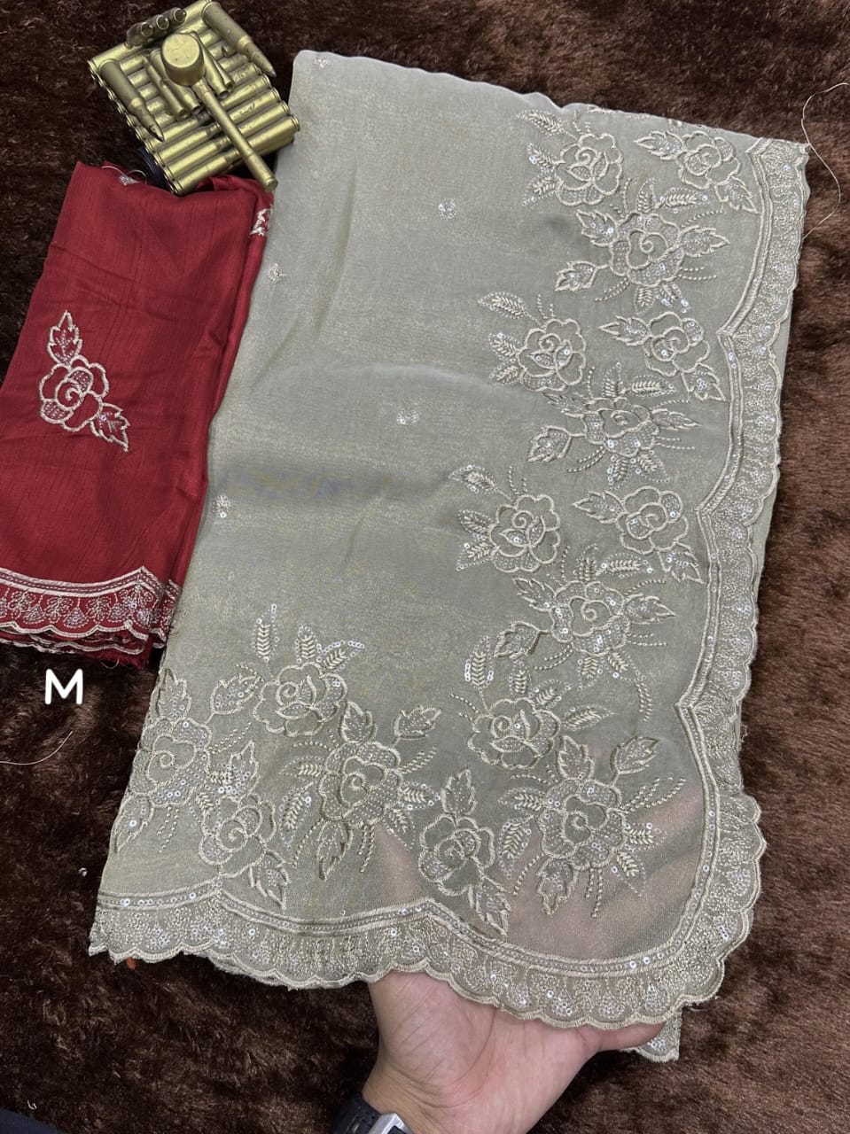 Taspa Organza Embroidered Party Wear Saree