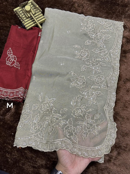 Taspa Organza Embroidered Party Wear Saree