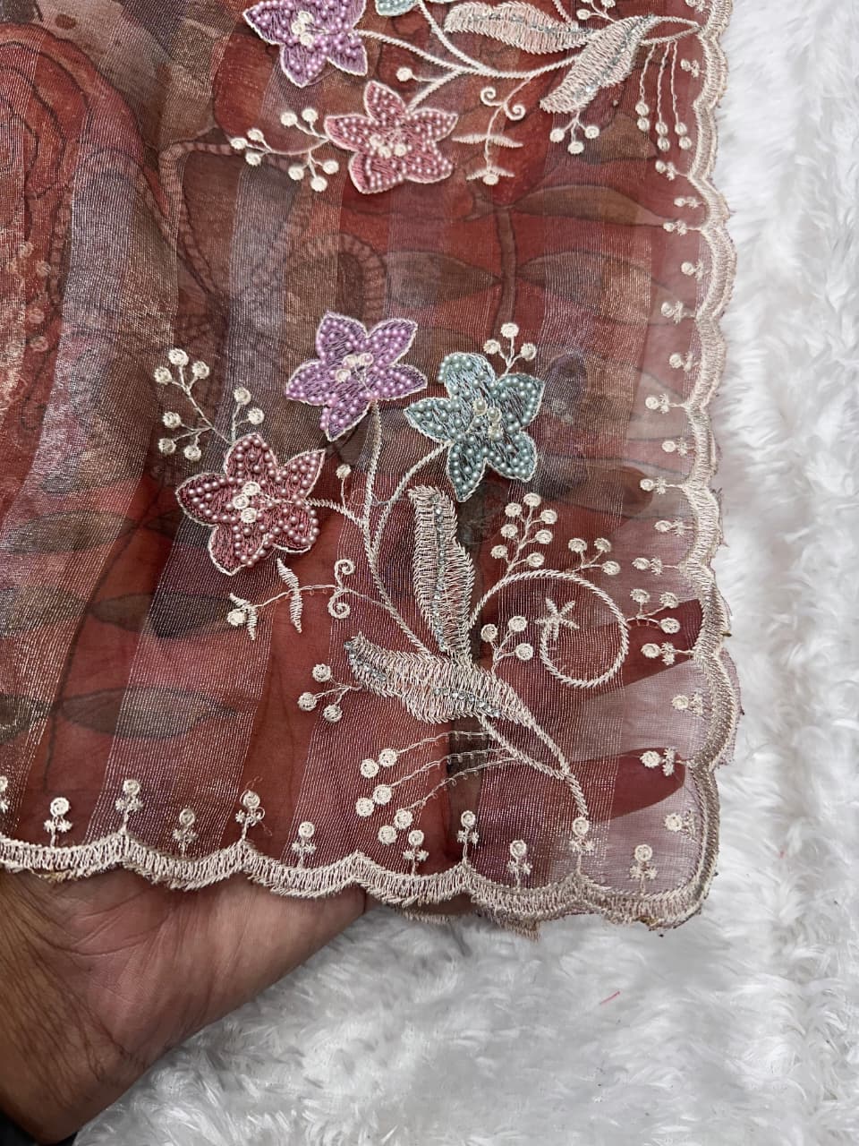 Dusky Pearl Tissue Silk Saree