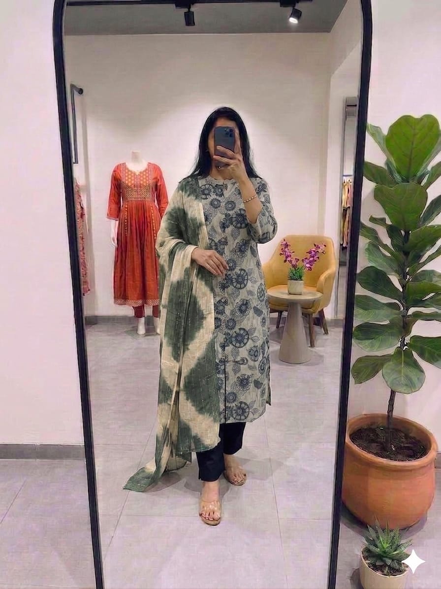 Bamboo Cotton Floral Print Suit Set