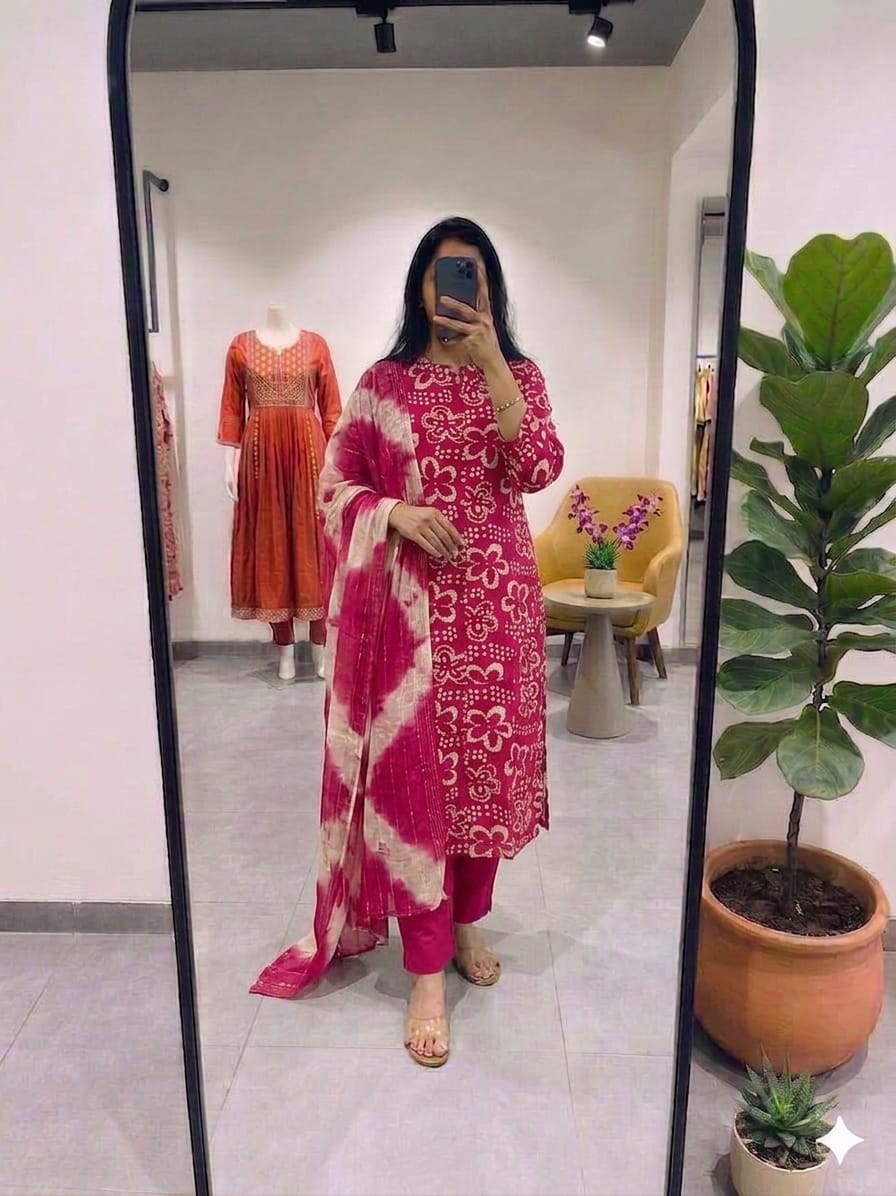 Bamboo Cotton Floral Print Suit Set