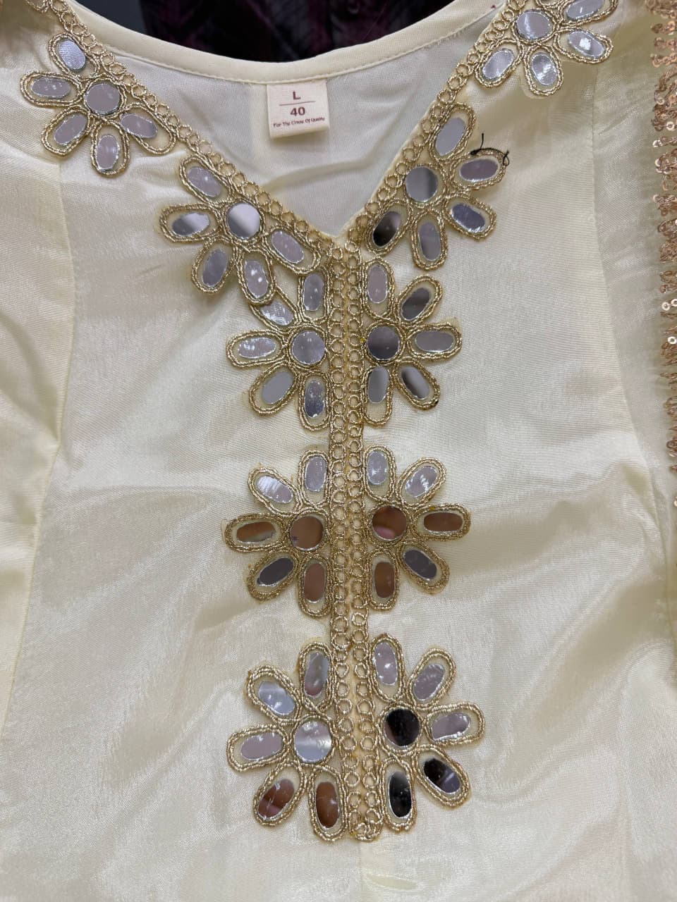 Premium Tissue Silk Mirror Work Suit Set