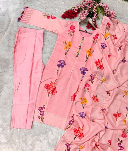 Premium Cotton Anarkali Kurti Set with Malmal Dupatta