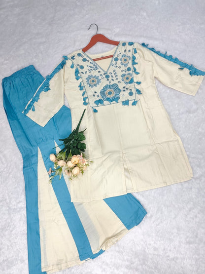 Women's Heavy Rayon Embroidered Co-Ord Set