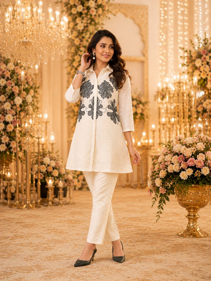 Dobby Cotton Straight Co-Ord Set