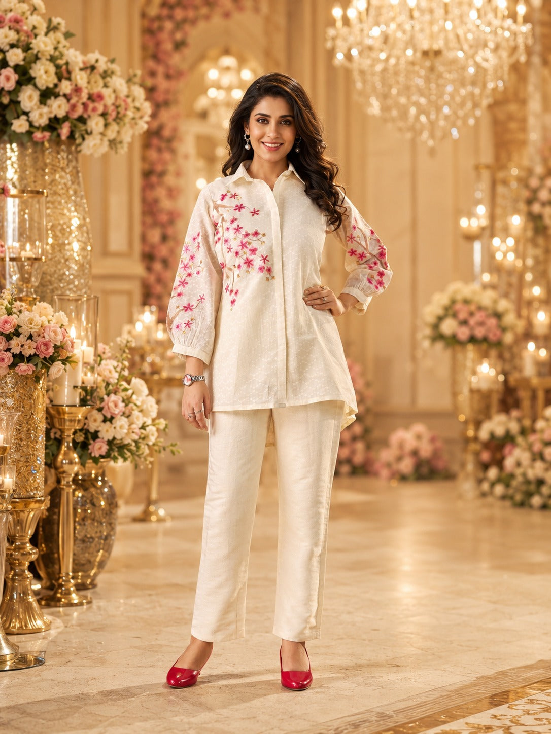 Dobby Cotton Straight Co-Ord Set