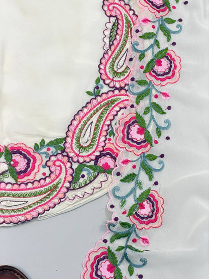 Pure Heavy Georgette Embroidered Farshi Suit Set