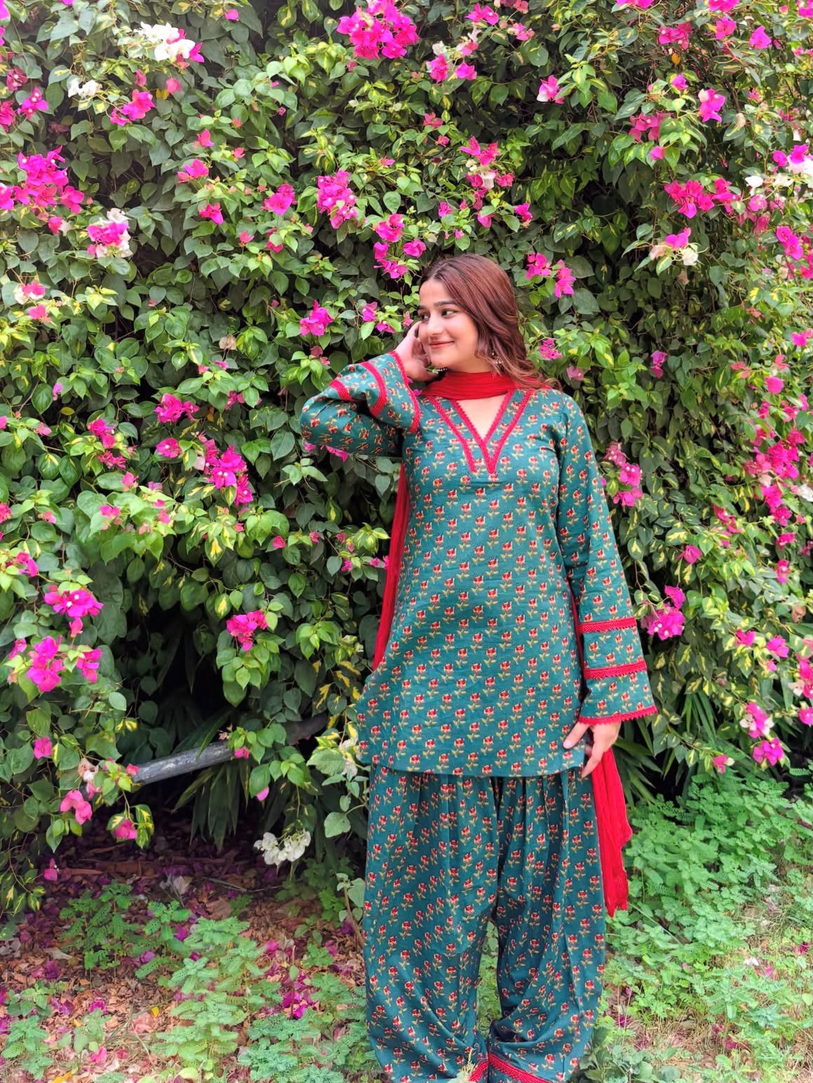 Cotton Block Print Farshi Salwar Suit Set