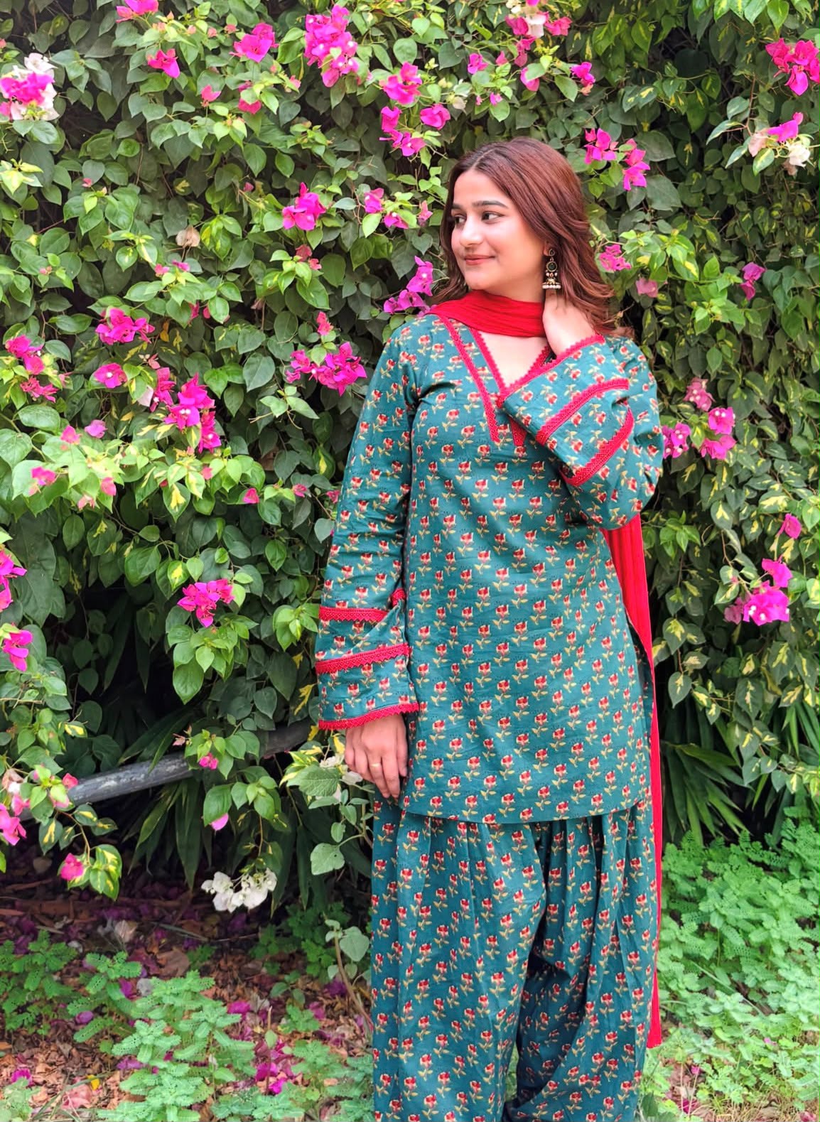 Cotton Block Print Farshi Salwar Suit Set