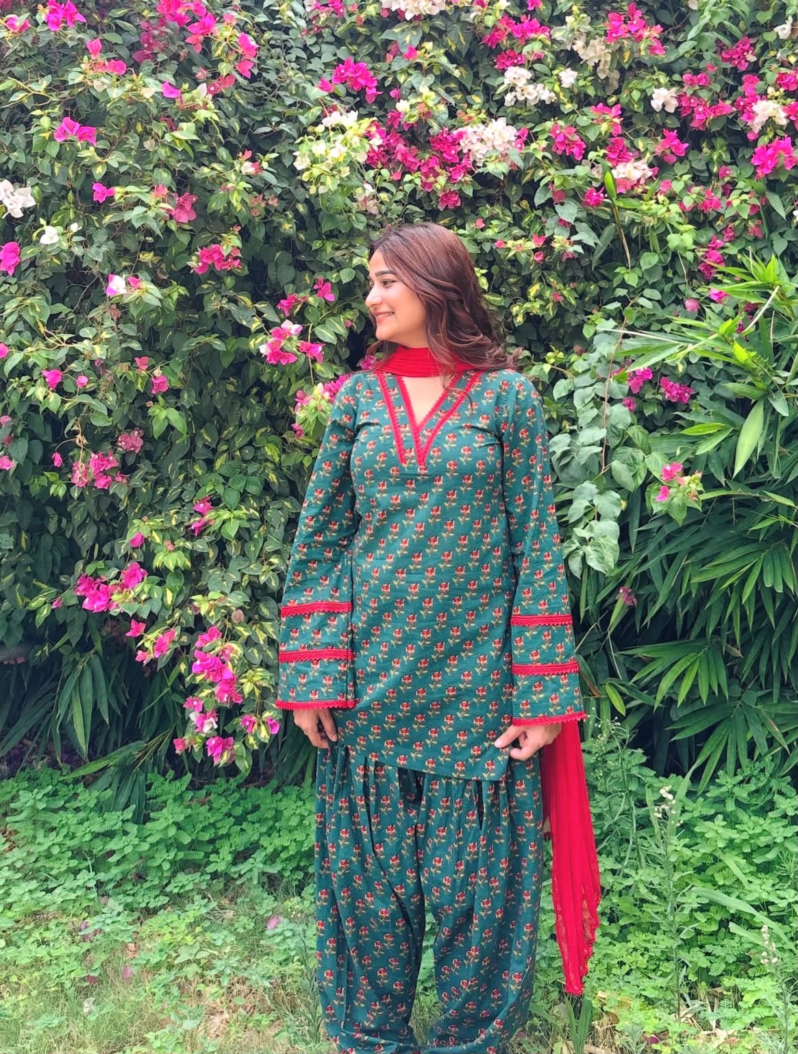 Cotton Block Print Farshi Salwar Suit Set