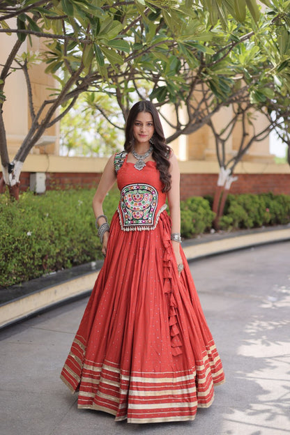 14KG Reyon Mukesh Work Lehenga Choli