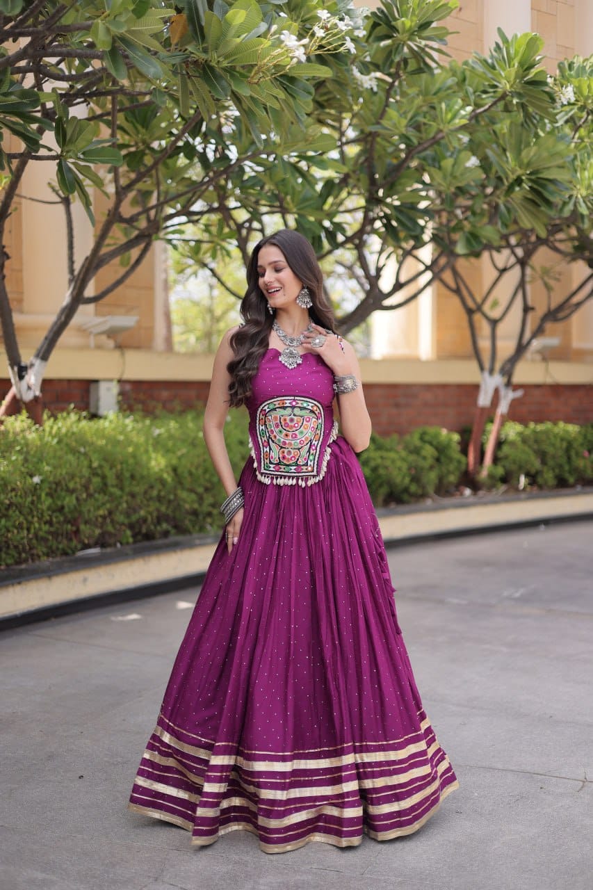 14KG Reyon Mukesh Work Lehenga Choli