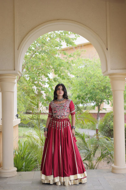 14KG Reyon Double Ghera Gota Patti Lehenga Choli