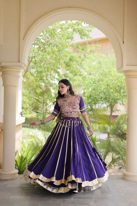 14KG Reyon Double Ghera Gota Patti Lehenga Choli