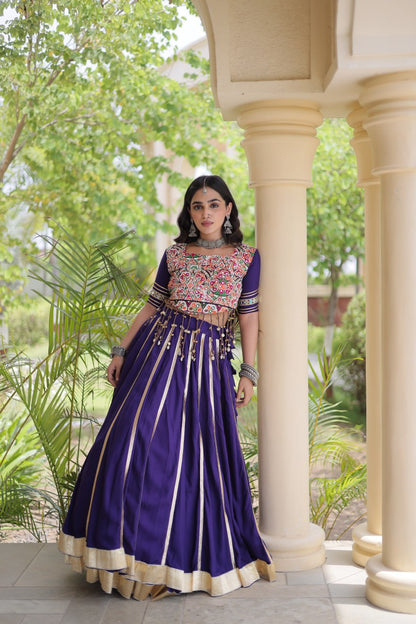 14KG Reyon Double Ghera Gota Patti Lehenga Choli