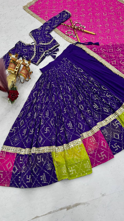 Fox Georgette Heavy Embroidery 6 Meter Lehenga Set