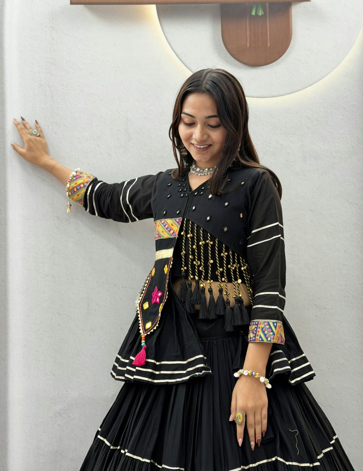Pure Cotton 9 Meter Big Flair Hand Work Lehenga Set