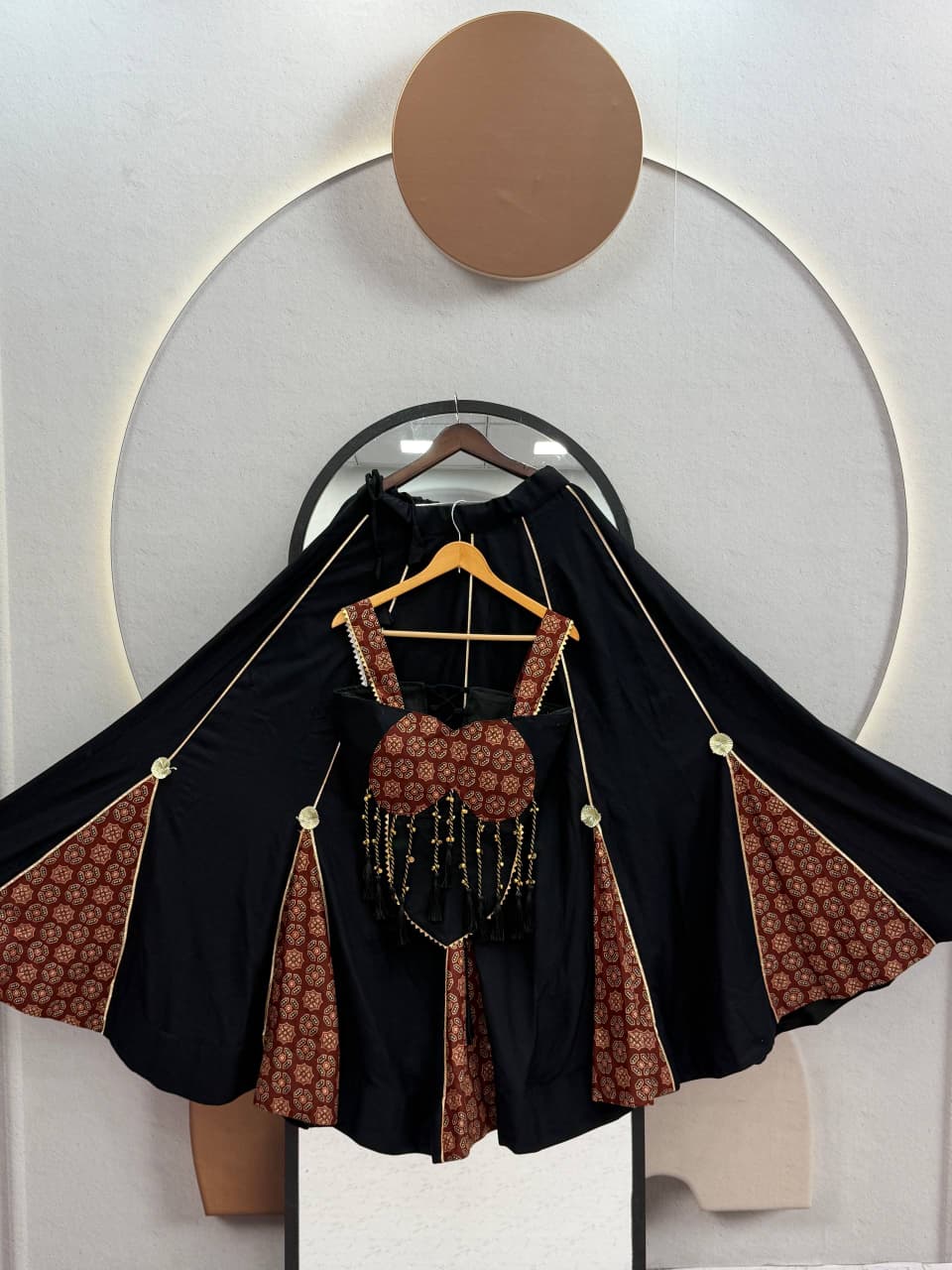 Pure Cotton Ajrak Print Lehenga