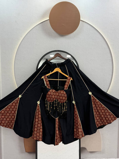 Pure Cotton Ajrak Print Lehenga
