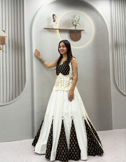 Pure Cotton Ajrak Print Lehenga