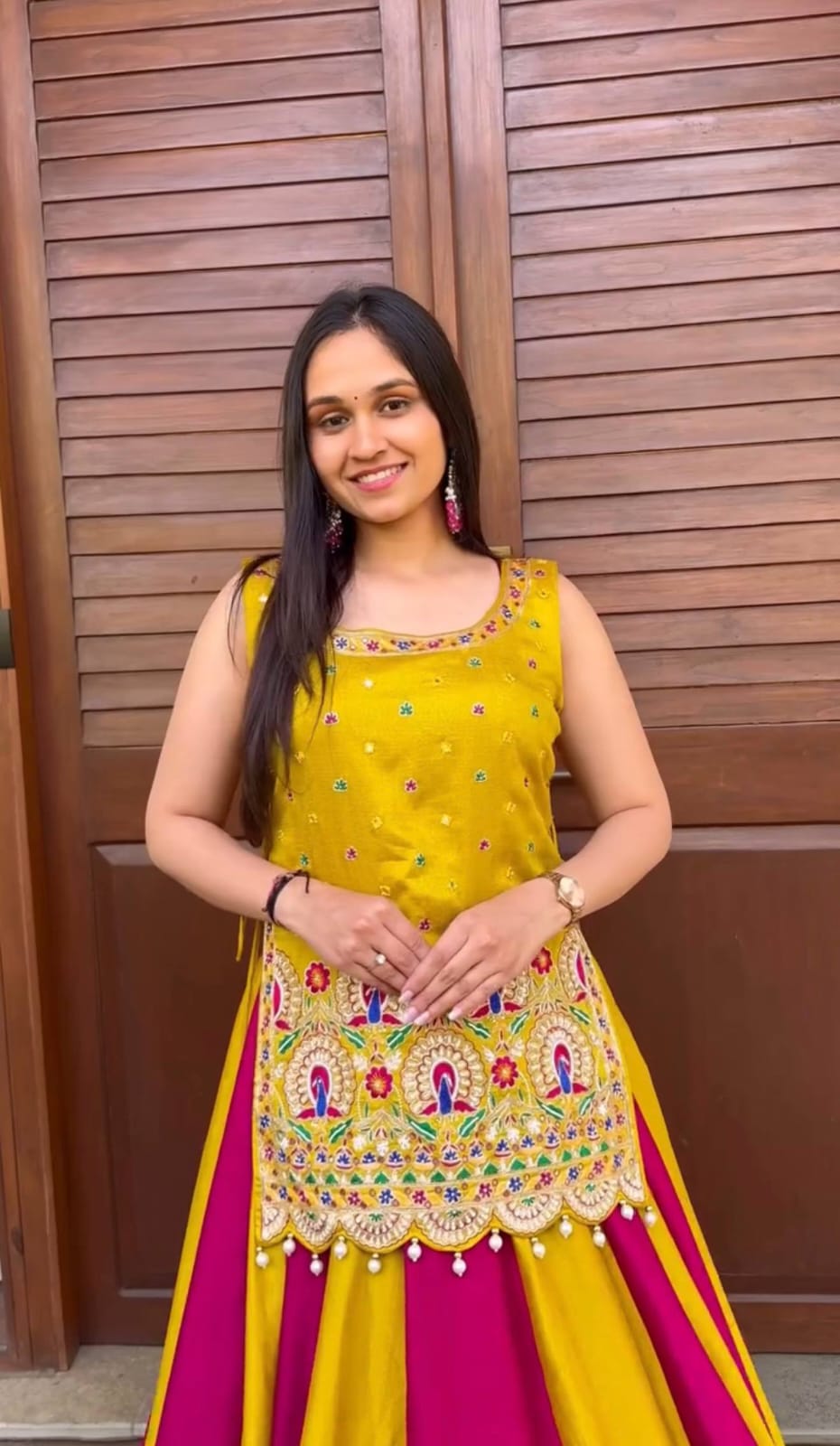 Vichitra Silk Lehenga Set