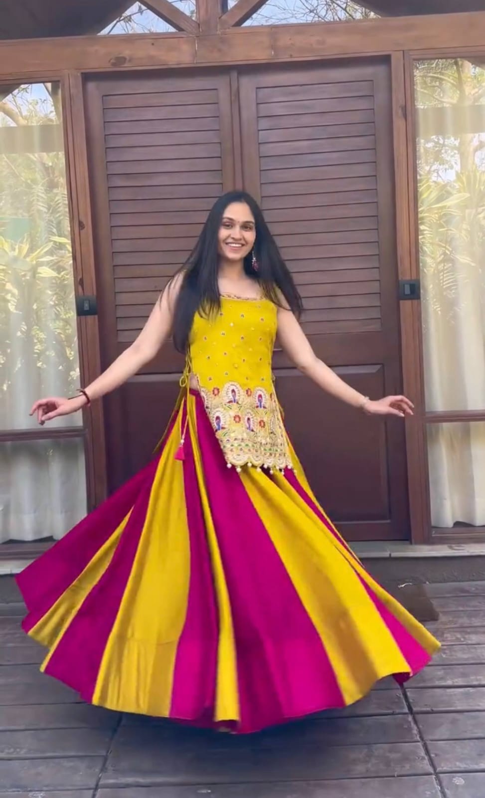 Vichitra Silk Lehenga Set