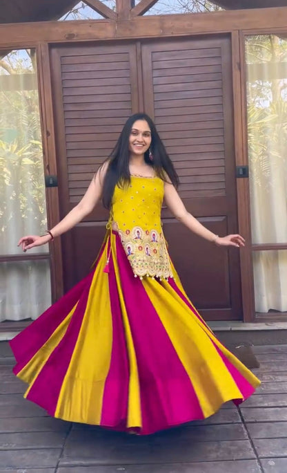 Vichitra Silk Lehenga Set