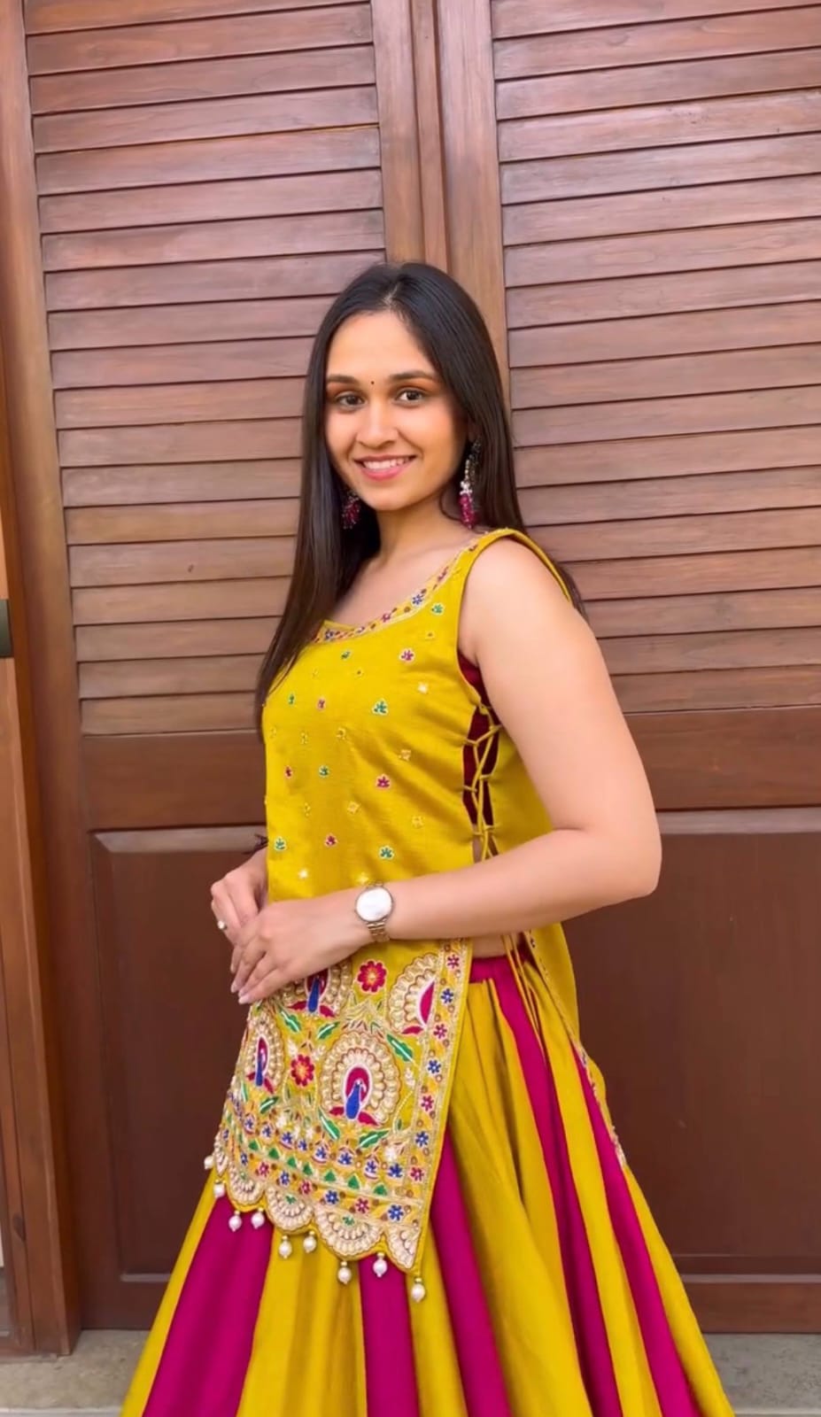 Vichitra Silk Lehenga Set