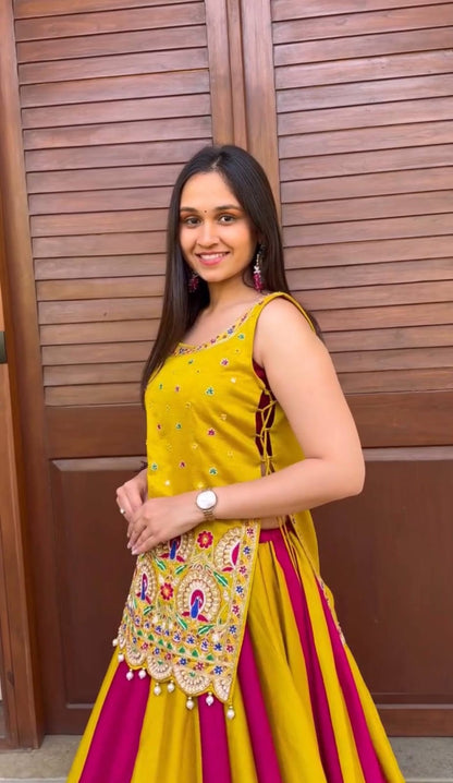 Vichitra Silk Lehenga Set