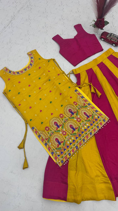 Vichitra Silk Lehenga Set