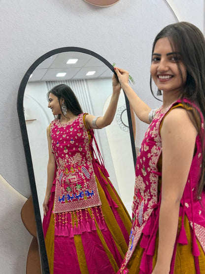 Vichitra Silk Lehenga Set