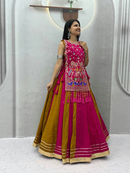 Vichitra Silk Lehenga Set