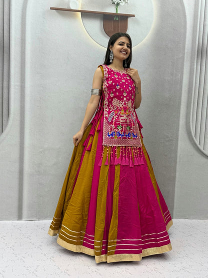 Vichitra Silk Lehenga Set