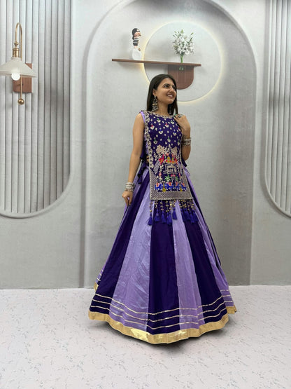 Vichitra Silk Lehenga Set