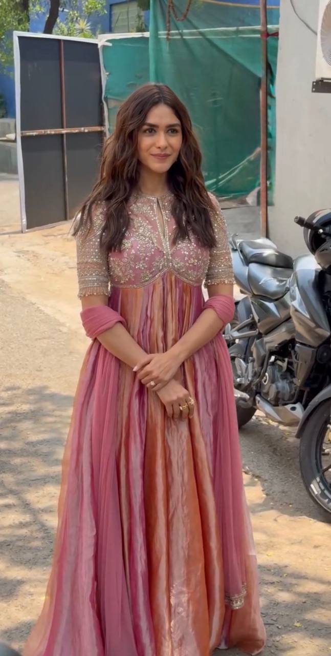 Moss Silk Embroidered Gown Set