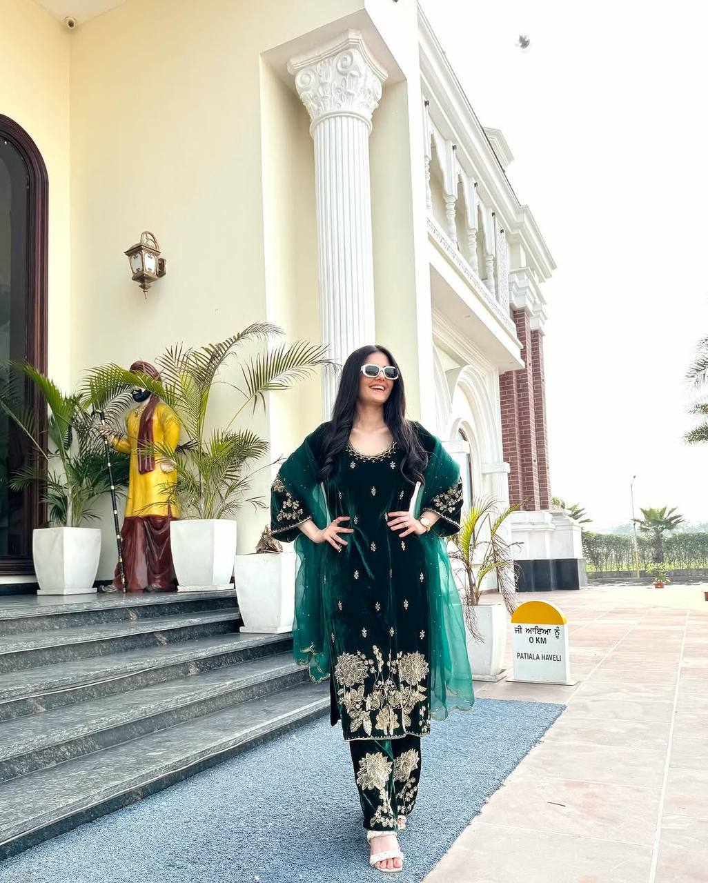 Heavy Velvet Embroidered Suit Set