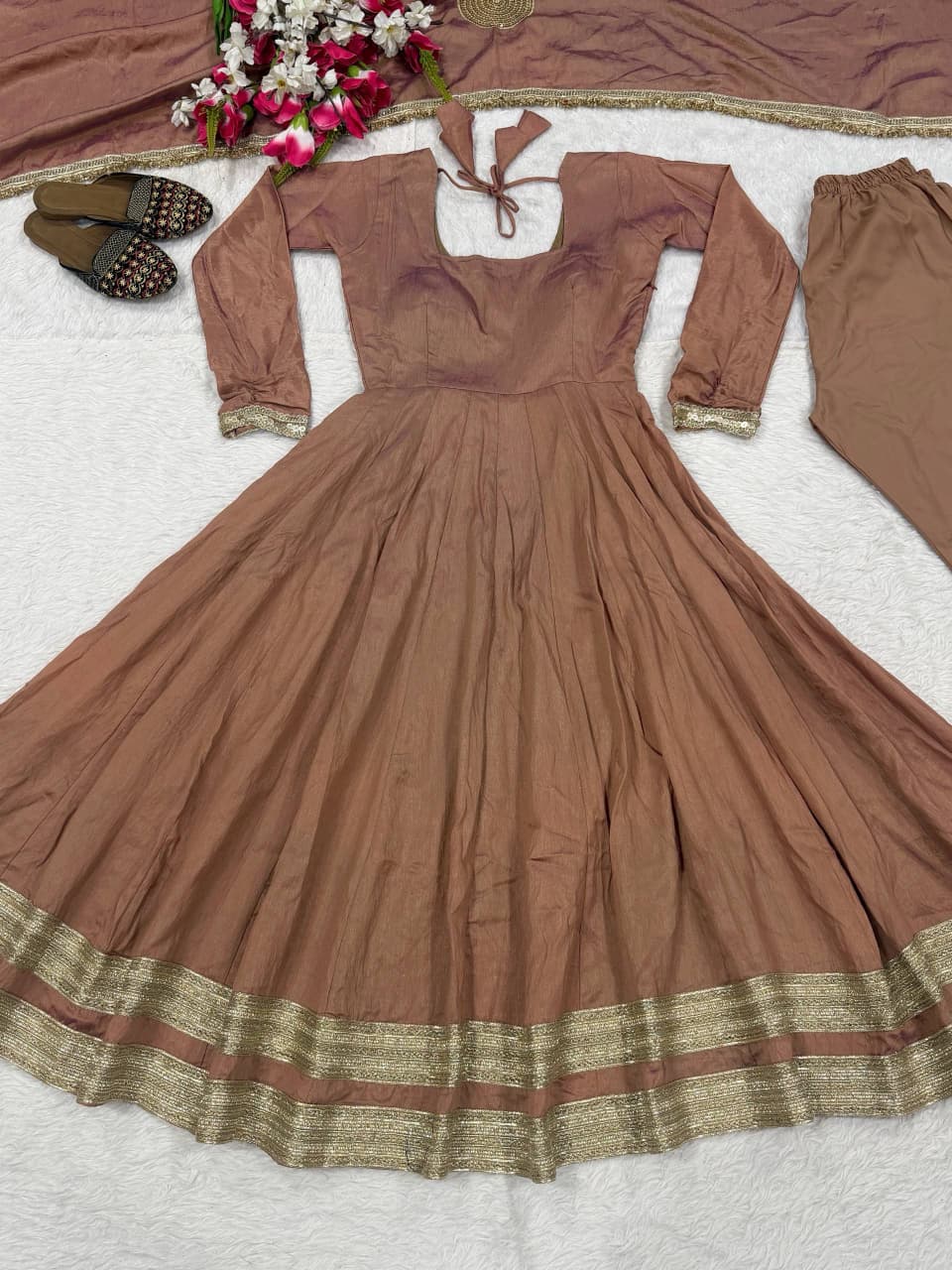Heavy Vichitra Anarkali Suit