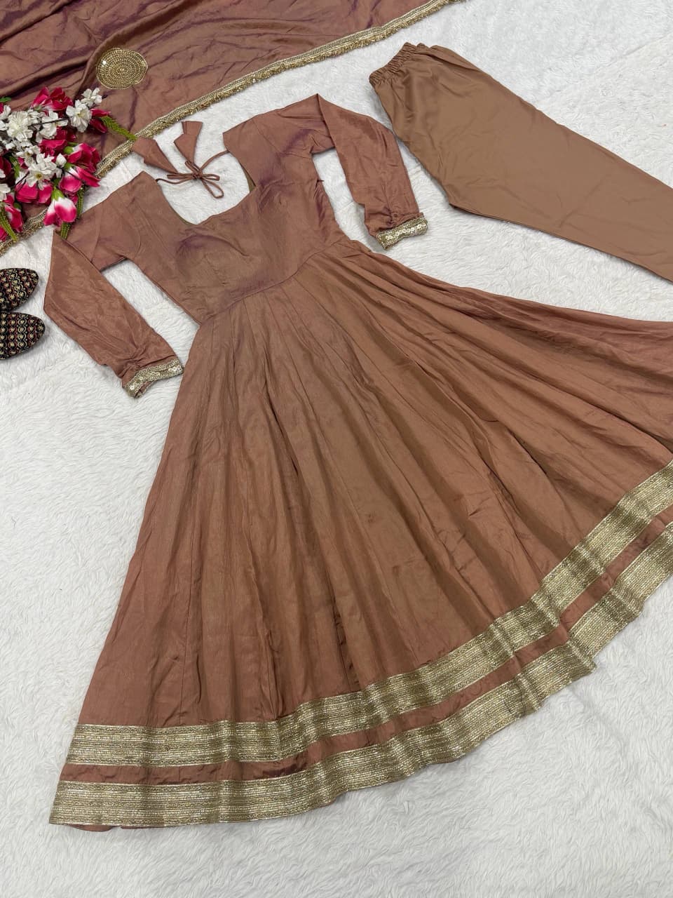 Heavy Vichitra Anarkali Suit