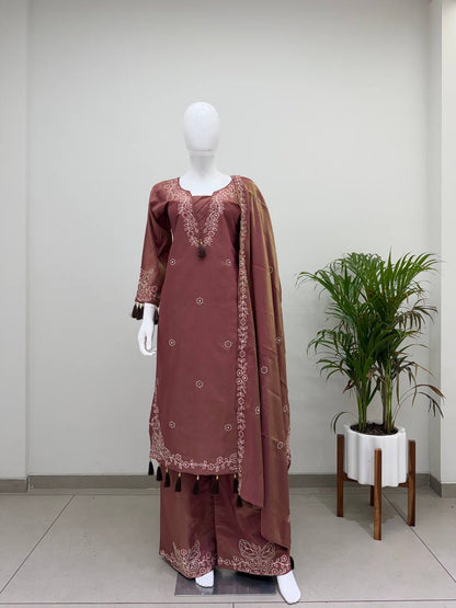 Leo Denting Mirror Work Suit Set