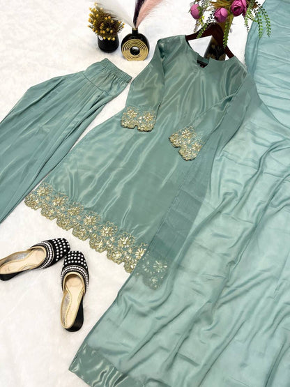 Crepe Silk Farshi Salwar Set