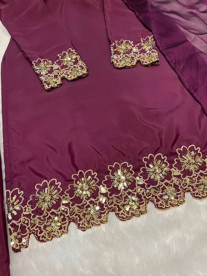 Crepe Silk Farshi Salwar Set