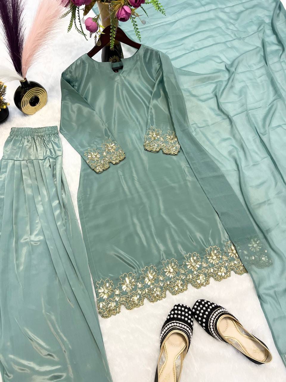 Crepe Silk Farshi Salwar Set